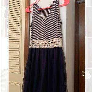 Navy Blue striped dress